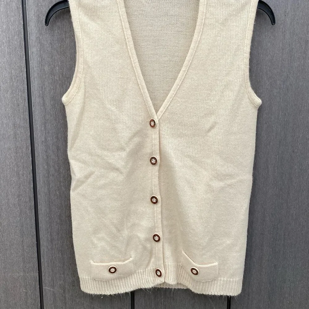 Vintage Little‎ Lisa Acrylic Cardigan Sweater Vest